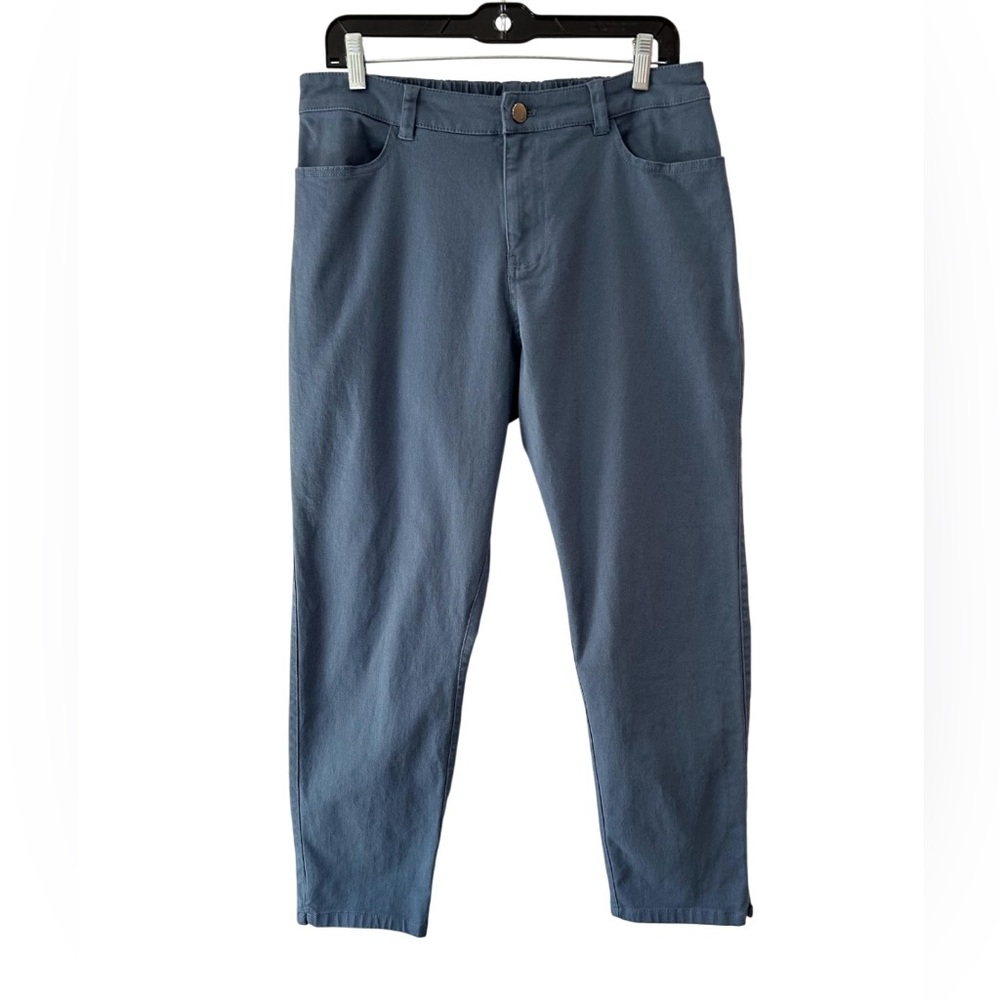 Pact Blue Ankle Cropped Pants